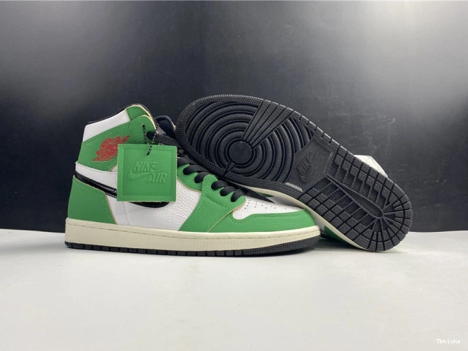 Cheap TBK DB4612-300 Jordan Lucky Air 1 High Retro Green 0705